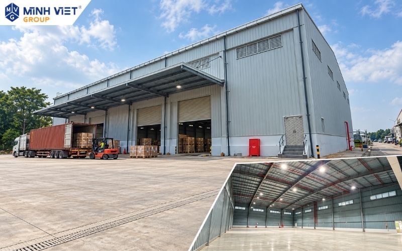 Kho xưởng thực tế tại khu vực Long Biên Hà Nội 